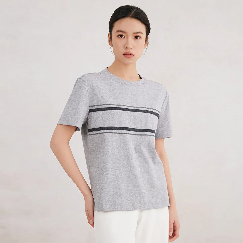 K3060X High quality luxury women's clothing 100% cotton short sleeved round neck T-shirt